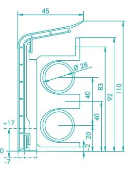 Heizrohrverkleidung SLF28 -  110 mm eiche hell