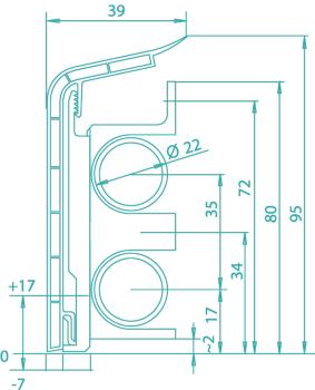 Heizrohrverkleidung 90 mm eiche hell